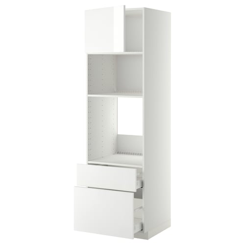 METOD / MAXIMERA, blanco/Ringhult blanco, 60x60x200 cm