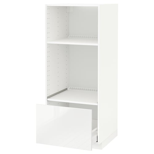 METOD / MAXIMERA, blanco/Ringhult blanco, 60x60x140 cm