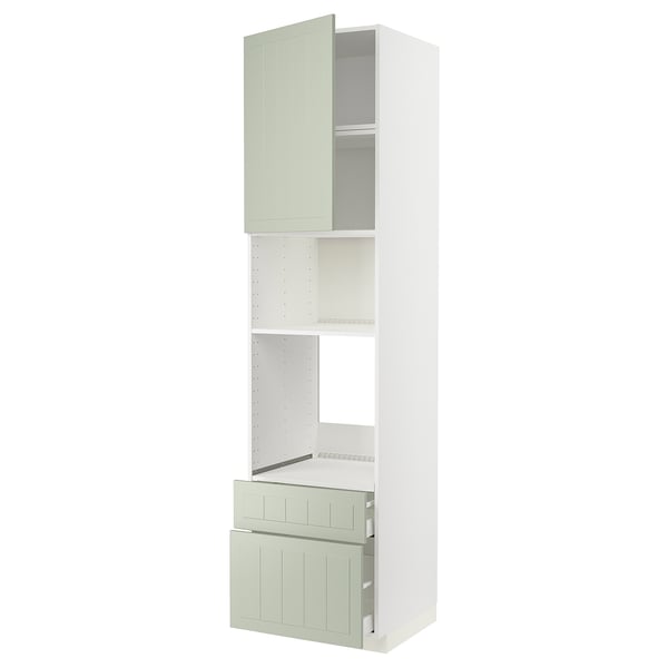 METOD / MAXIMERA, blanco/Stensund menta, 60x60x240 cm