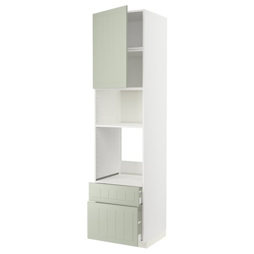 METOD / MAXIMERA, blanco/Stensund menta, 60x60x240 cm