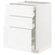 METOD / MAXIMERA Mbs3frt/4cj, blanco Enköping/blanco efecto madera, 60x60 cm