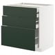 METOD / MAXIMERA Mbs3frt/4cj, blanco/Havstorp verde oscuro, 80x60 cm