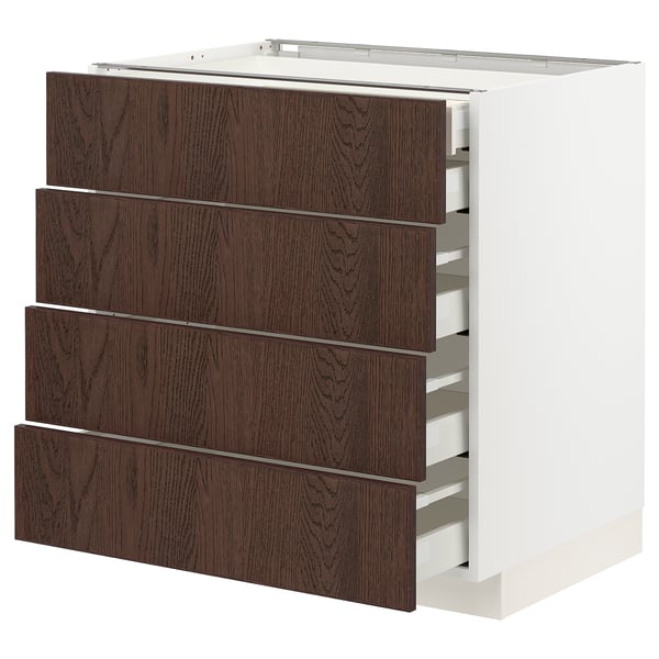 METOD / MAXIMERA Mbs4frt/5cj, blanco/Sinarp café, 80x60 cm