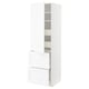 METOD / MAXIMERA Mueble alto despensero, blanco Enköping/blanco efecto madera, 60x60x200 cm