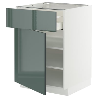 METOD / MAXIMERA Mueble base, 1 cajón, blanco/Kallarp, 60x60 cm