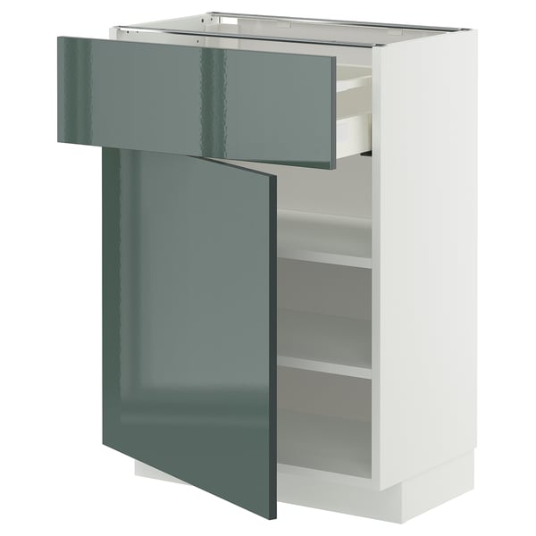 METOD / MAXIMERA Mueble base, 1 cajón, blanco/Kallarp, 60x37 cm