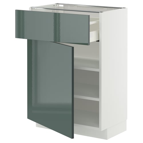METOD / MAXIMERA Mueble base, 1 cajón, blanco/Kallarp, 60x37 cm
