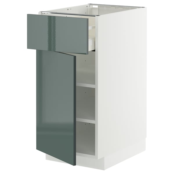 METOD / MAXIMERA Mueble base, 1 cajón, blanco/Kallarp, 40x60 cm