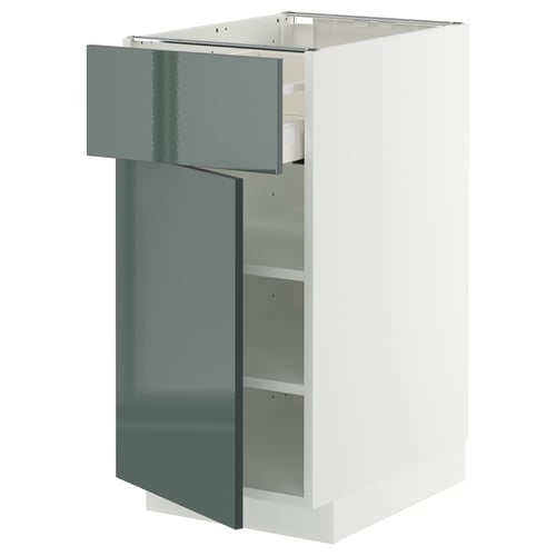 METOD / MAXIMERA Mueble base, 1 cajón, blanco/Kallarp, 40x60 cm