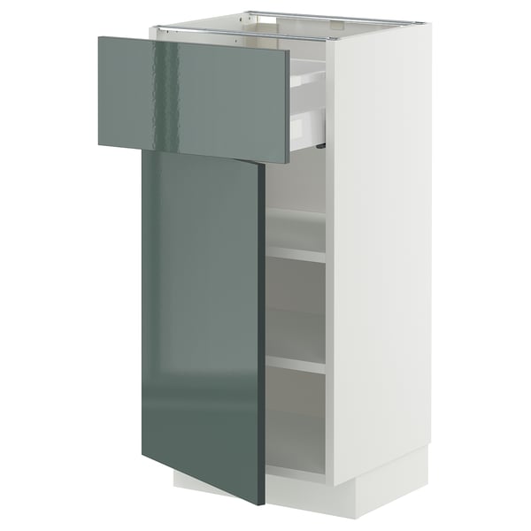 METOD / MAXIMERA Mueble base, 1 cajón, blanco/Kallarp, 40x37 cm