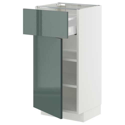 METOD / MAXIMERA Mueble base, 1 cajón, blanco/Kallarp, 40x37 cm