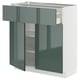 METOD / MAXIMERA Mueble base, 1 cajón, blanco/Kallarp, 80x37 cm