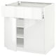 METOD / MAXIMERA Mueble base, 1 cajón, blanco/Ringhult blanco, 80x60 cm