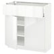 METOD / MAXIMERA Mueble base, 1 cajón, blanco/Ringhult blanco, 80x37 cm