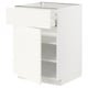 METOD / MAXIMERA Mueble base, 1 cajón, blanco/Vallstena blanco, 60x60 cm