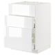 METOD / MAXIMERA Mueble base, 2 cajones, blanco/Ringhult blanco, 60x60 cm
