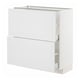 METOD / MAXIMERA Mueble base, 2 cajones, blanco/Stensund blanco, 80x37 cm