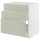 METOD / MAXIMERA Mueble base, 2 cajones, blanco/Stensund menta, 80x60 cm