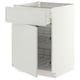 METOD / MAXIMERA Mueble base 2 canastos extraíble, blanco/Aspudden gris claro, 60x60 cm