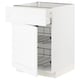 METOD / MAXIMERA Mueble base 2 canastos extraíble, blanco Enköping/blanco efecto madera, 60x60 cm