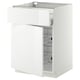 METOD / MAXIMERA Mueble base 2 canastos extraíble, blanco/Ringhult blanco, 60x60 cm