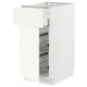 METOD / MAXIMERA Mueble base 2 canastos extraíble, blanco/Vallstena blanco, 40x60 cm