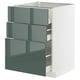 METOD / MAXIMERA Mueble base, 3 cajones, blanco/Kallarp, 60x60 cm