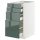 METOD / MAXIMERA Mueble base, 4 cajones, blanco/Kallarp, 40x60 cm