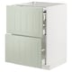 METOD / MAXIMERA Mueble base con 3 cajones, blanco/Stensund menta, 60x60 cm