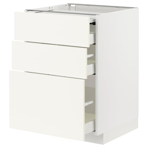METOD / MAXIMERA Mueble base con 3 cajones