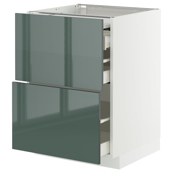METOD / MAXIMERA Mueble base con 3 cajones