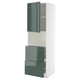 METOD / MAXIMERA Mueble para microondas empotrado, blanco/Kallarp, 60x60x200 cm