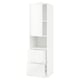 METOD / MAXIMERA Mueble para microondas empotrado, blanco/Ringhult blanco, 60x60x220 cm
