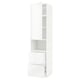 METOD / MAXIMERA Mueble para microondas empotrado, blanco/Ringhult blanco, 60x60x240 cm