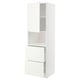 METOD / MAXIMERA Mueble para microondas empotrado, blanco/Vallstena blanco, 60x60x200 cm