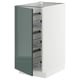 METOD Mueble base 3 canastos extraíbles, blanco/Kallarp, 40x60 cm