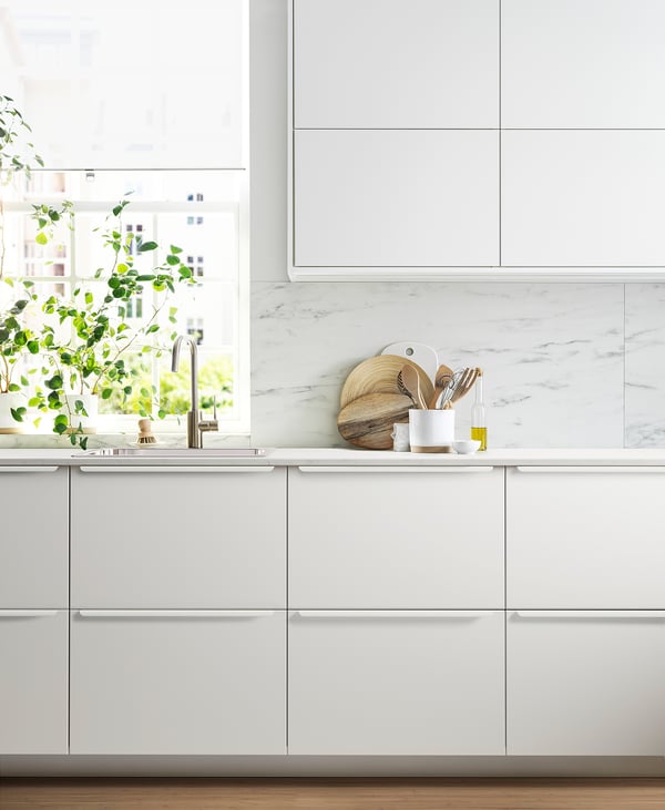 METOD Mueble base, 5 cajones, blanco/Veddinge blanco, 40x60 cm