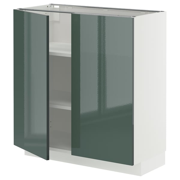 METOD Mueble base con repisas, blanco/Kallarp, 80x37 cm