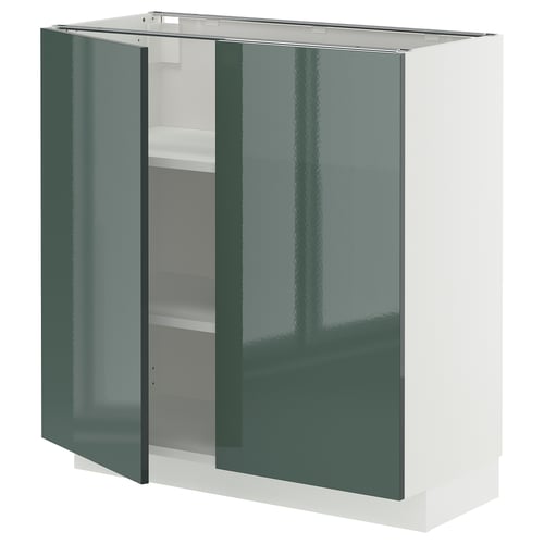 METOD Mueble base con repisas, blanco/Kallarp, 80x37 cm