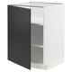 METOD Mueble base con repisas, blanco/Nickebo Gris oscuro mate, 60x60 cm