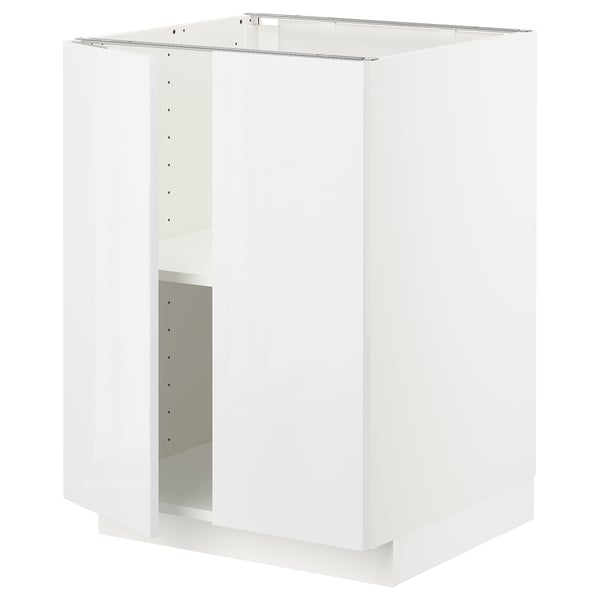 METOD Mueble base con repisas, blanco/Ringhult blanco, 60x60 cm