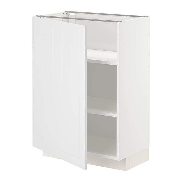 METOD Mueble base con repisas, blanco/Stensund blanco, 60x37 cm