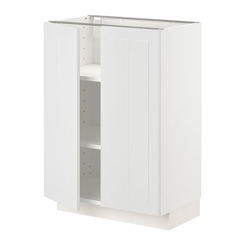 METOD Mueble base con repisas, blanco/Stensund blanco, 60x37 cm