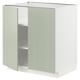 METOD Mueble base con repisas, blanco/Stensund menta, 80x60 cm