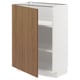 METOD Mueble base con repisas, blanco/Tistorp efecto nogal café, 60x37 cm
