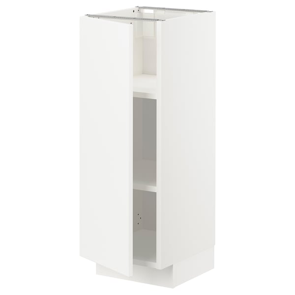 METOD Mueble base con repisas, blanco/Veddinge blanco, 30x37 cm