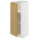 METOD Mueble base con repisas, blanco/Voxtorp efecto roble, 30x37 cm