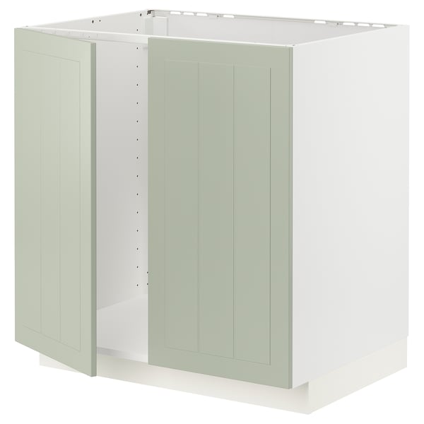 METOD Mueble base para lavaplatos, blanco/Stensund menta, 80x60 cm