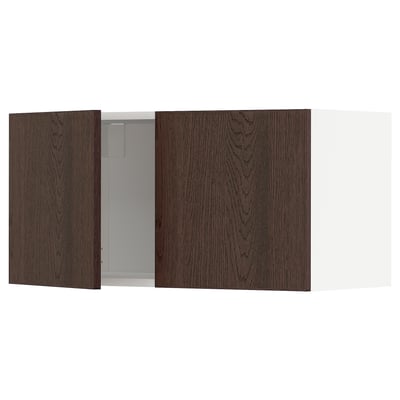 METOD Mueble mural, blanco/Sinarp café, 80x40 cm