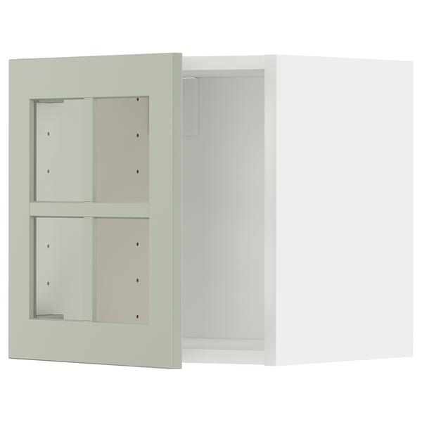 METOD Mueble mural, blanco/Stensund menta, 40x40 cm